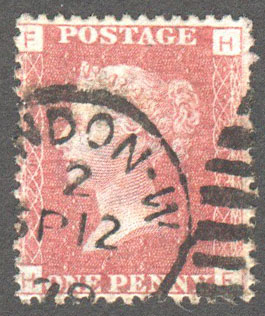 Great Britain Scott 33 Used Plate 212- HF - Click Image to Close